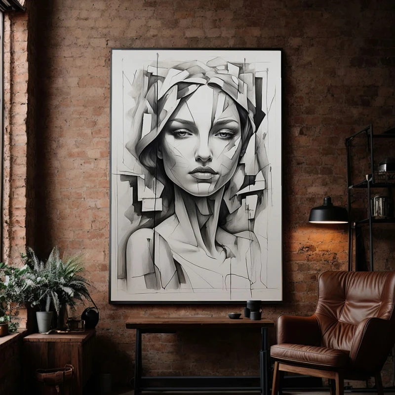 Studiu cu Chip de Femeie III - Tablou urban 