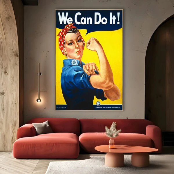 Woman Power - Tablou Afiș Retro