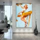 Tablou Vintage Elegant - Scara către Delicii, tablou canvas inspirat din afișele grafice vintage Tablou Vintage Elegant - Scara către Delicii, tablou canvas inspirat din afișele grafice vintage