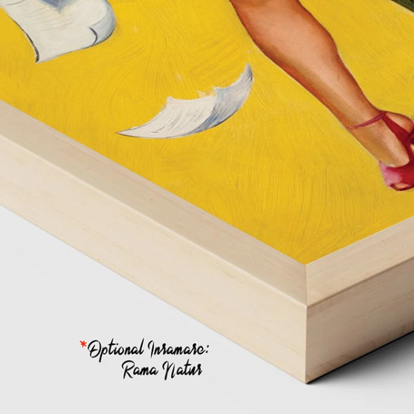 Tablou canvas retro secretară – Domnișoara secretară, afiș vintage office pin-up
