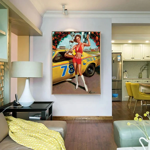 Campioana Vintage - Tablou Afiș Retro