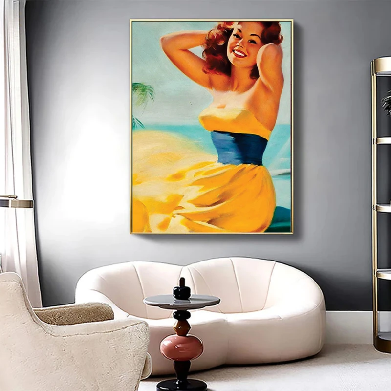 Tablou canvas tropical retro – Paradisul Tropical, decor exotic pentru hol sau birou Tablou canvas tropical retro – Paradisul Tropical, decor exotic pentru hol sau birou