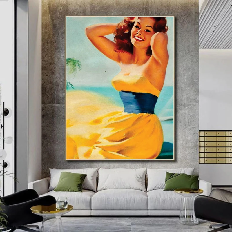 Tablou canvas tropical retro – Paradisul Tropical, decor exotic pentru hol sau birou Tablou canvas tropical retro – Paradisul Tropical, decor exotic pentru hol sau birou