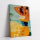 Tablou canvas tropical retro – Paradisul Tropical, decor exotic pentru hol sau birou Tablou canvas tropical retro – Paradisul Tropical, decor exotic pentru hol sau birou