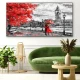 Londra Vintage - Tablou Alb Rosu