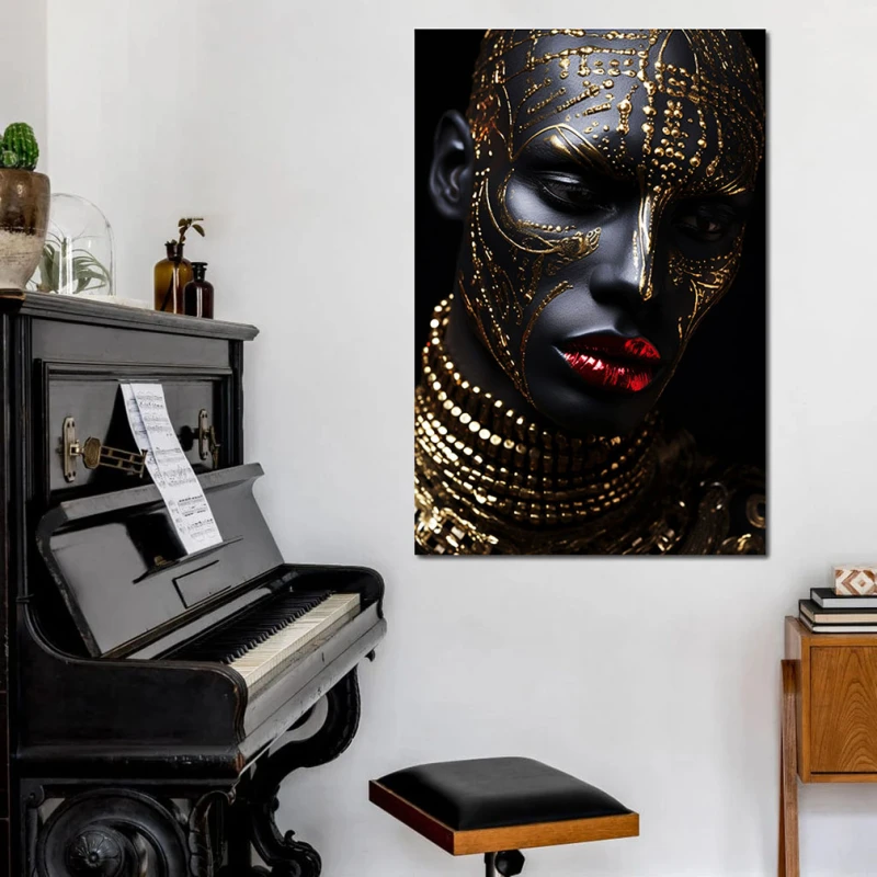 Prințesa Maură - Tablou Negru Auriu