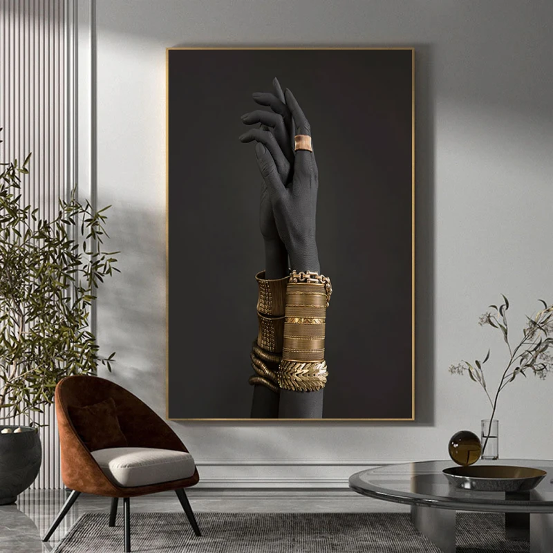 Atingerea Luxului - Tablou Negru Auriu Atingerea Luxului - Tablou Negru Auriu