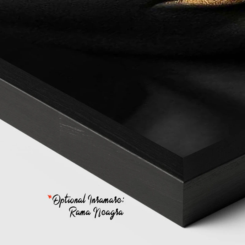 Tăcerea Privirii - Tablou Negru Auriu Tăcerea Privirii - Tablou Negru Auriu