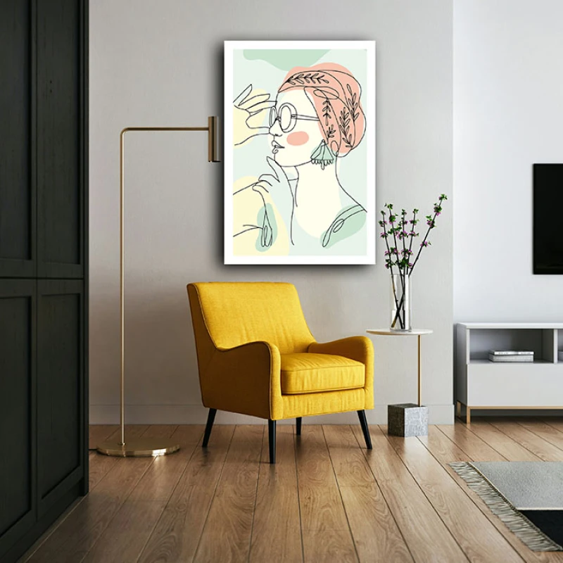 Ecou de Lumină - Tablou One Line Art