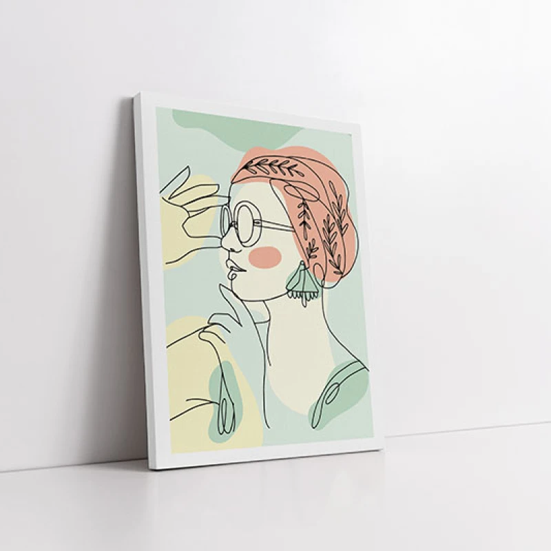 Ecou de Lumină - Tablou One Line Art