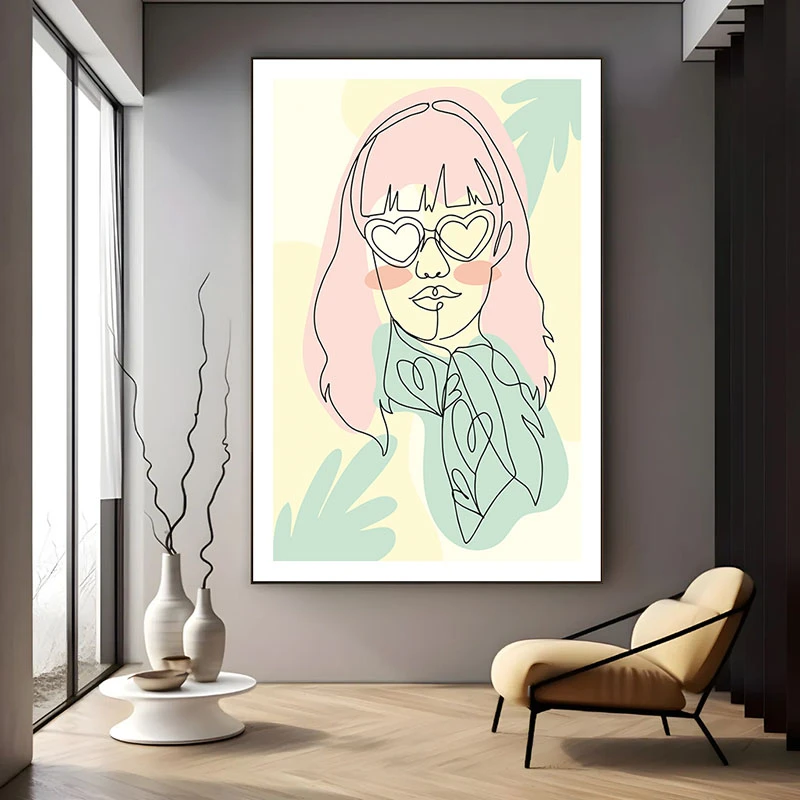 Adierea Inimii - Tablou One Line Art