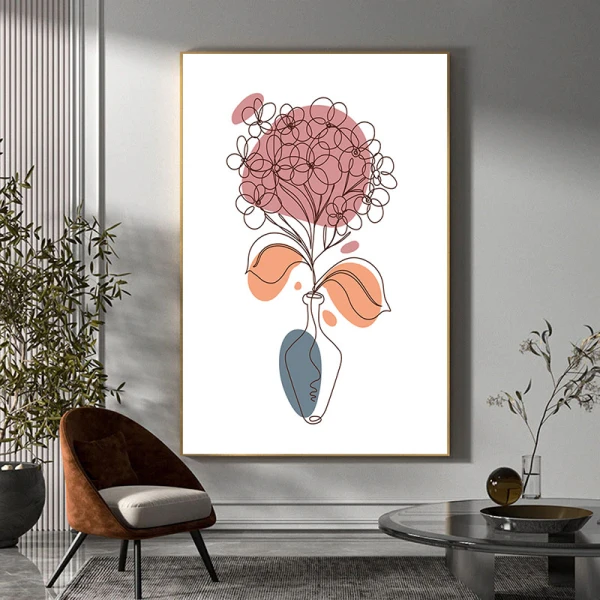 Tablou One Line Art - Fără Început, tablou canvas contemporan pentru design interior rafinat