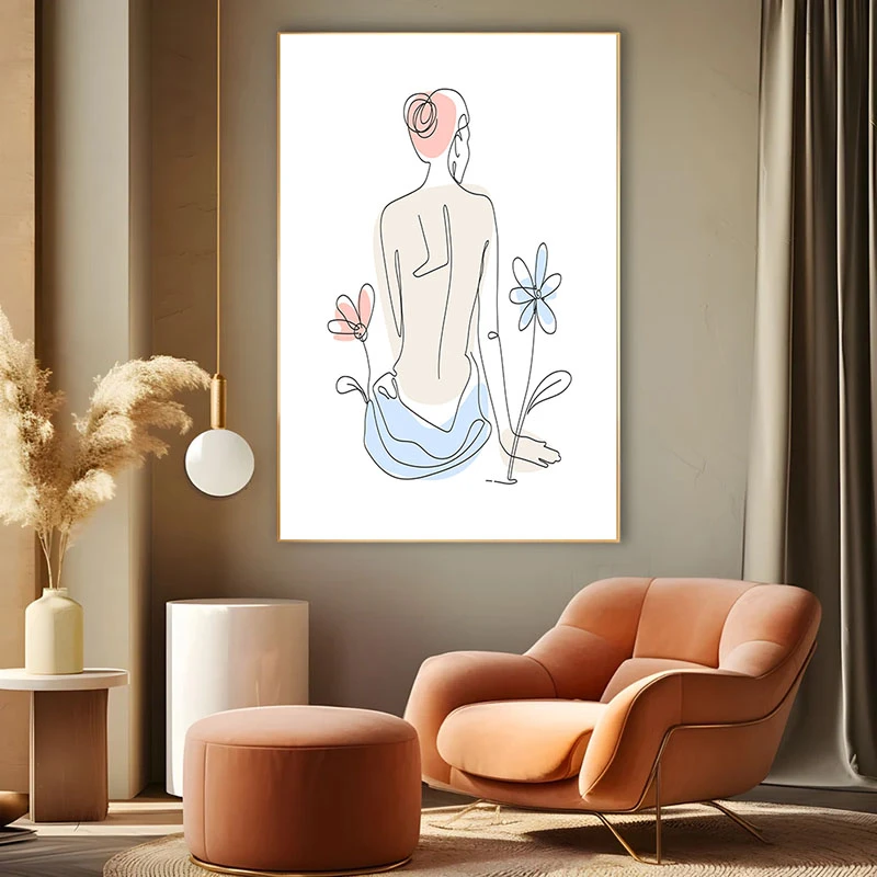 Profilul Eleganței - Tablou One Line Art