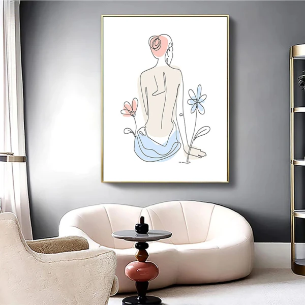 Profilul Eleganței - Tablou One Line Art