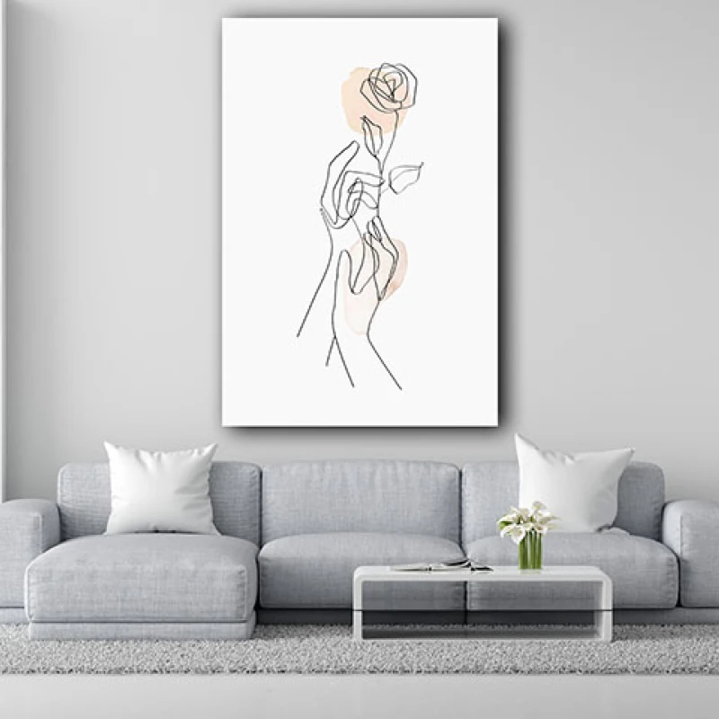 Tăceri Desenate - Tablou One Line Art