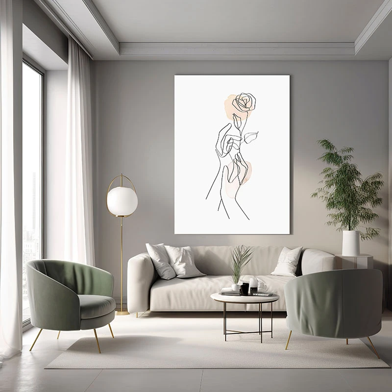 Tăceri Desenate - Tablou One Line Art