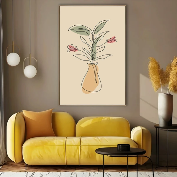 Tablou One Line Art - Șoapta Spațiului, tablou premium pentru case moderne Tablou One Line Art - Șoapta Spațiului, tablou premium pentru case moderne
