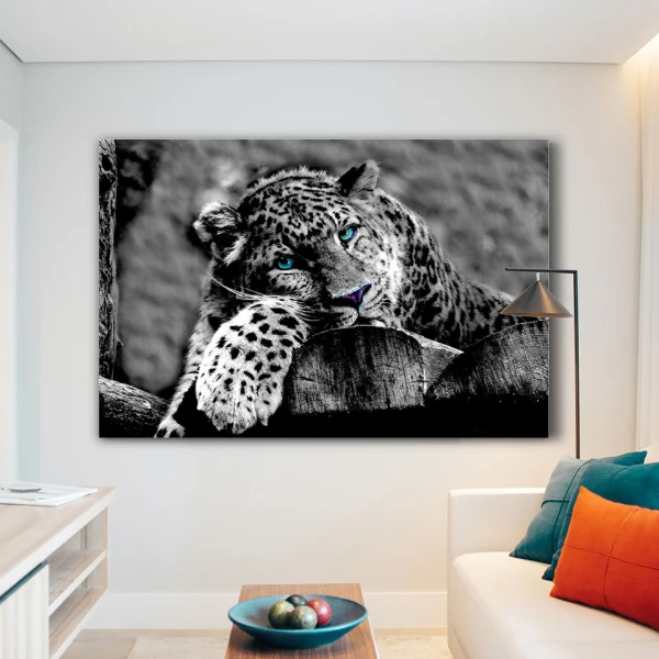 Leopard cu ochi albastri - Tablou Animale Salbatice