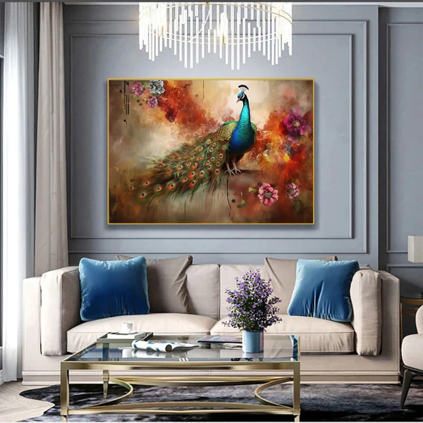 Paun colorat - Tablou Pasari