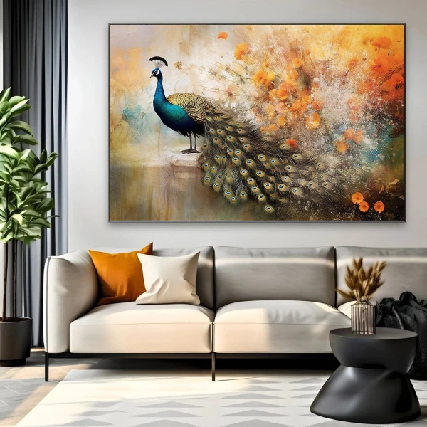 Paun colorat - Tablou Pasari