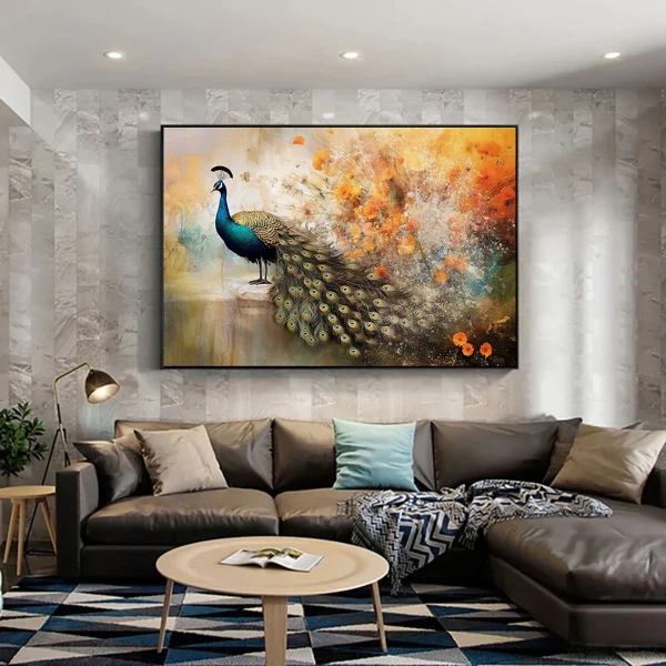 Paun colorat - Tablou Pasari