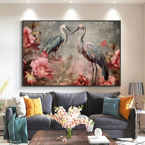 Pasari si flori - Tablou Pasari