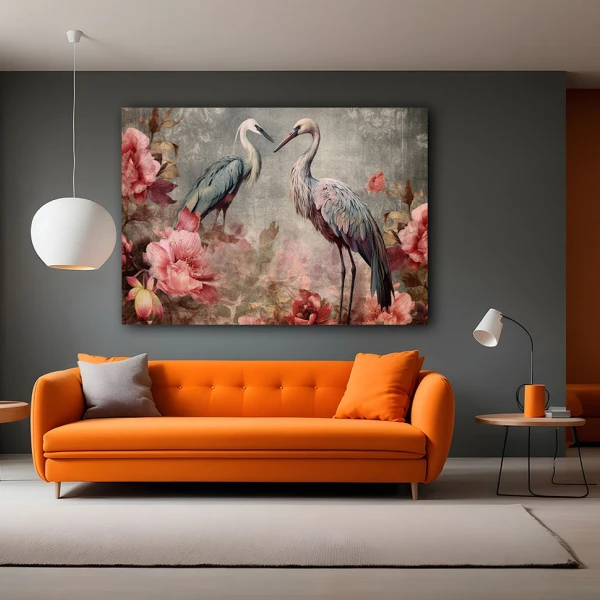 Pasari si flori - Tablou Pasari