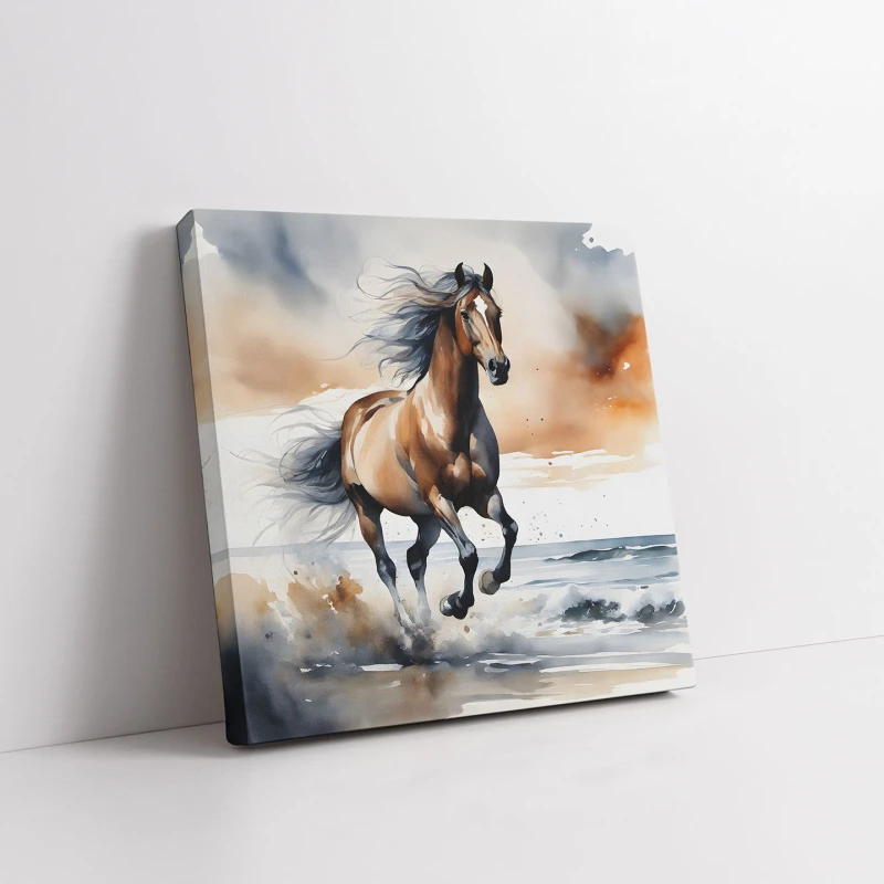 Galop pe Plajă - Tablou Cai Galop pe Plajă - Tablou Cai
