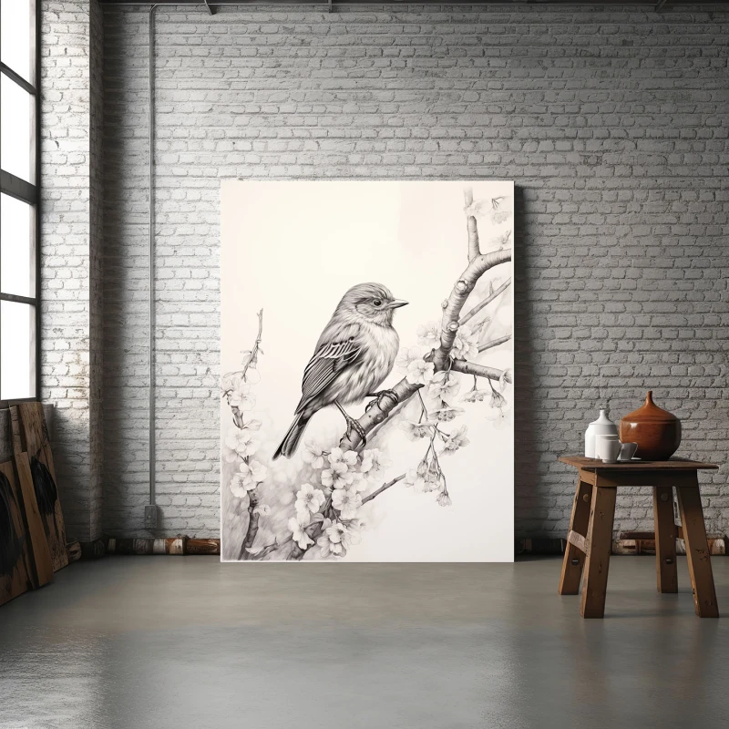 Cântecul Vrăbiuței - Tablou Păsări