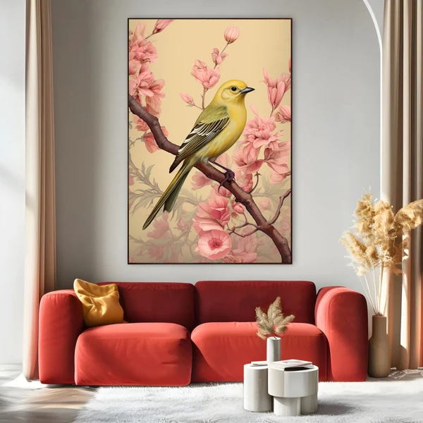 Primăvara în Fereastră - Tablou Păsări