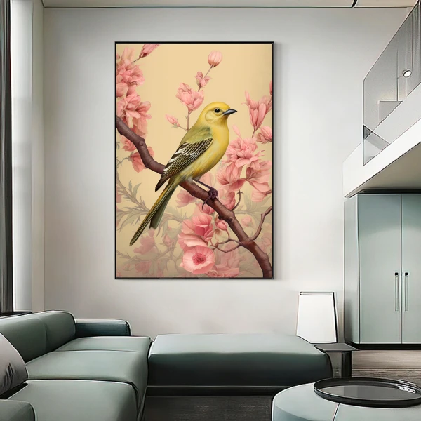 Primăvara în Fereastră - Tablou Păsări