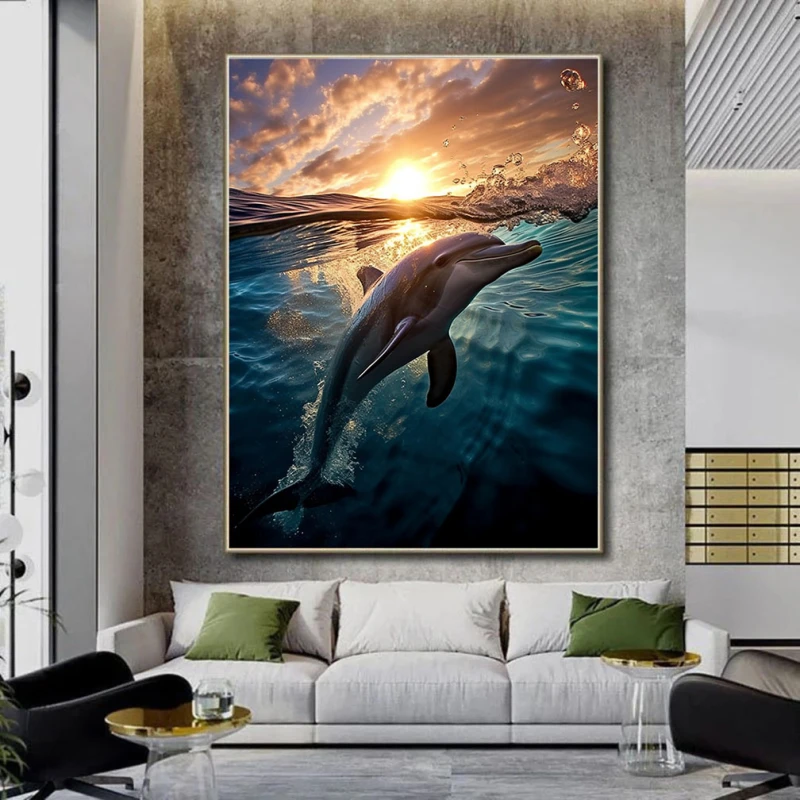 Grația Mării - Tablou Delfini