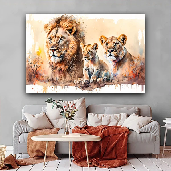 Lion Family - Tablou Lei