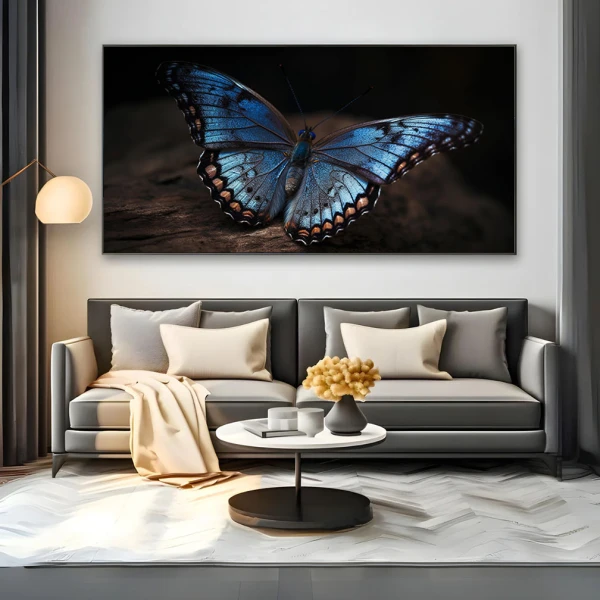 Un Fluture Albastru - Tablou Fluturi